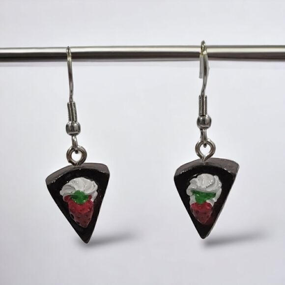 Chocolate Cake Earrings (2-A024) - Earrings/Jewelry for Women - Picture 3 of 7